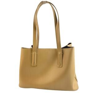 Freja New York Linnea Yellow Faux Leather Vegan Laptop Tote Shoulder Handbag OS